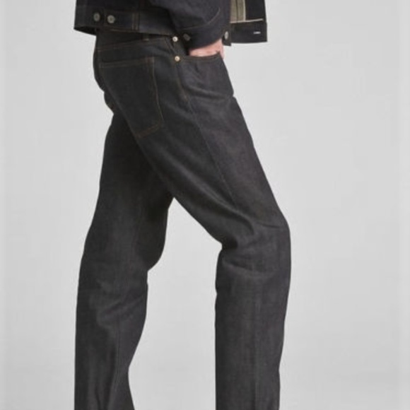 Gap Selvedge Straight Jeans 34/30 Raw Indigo - Picture 4 of 6